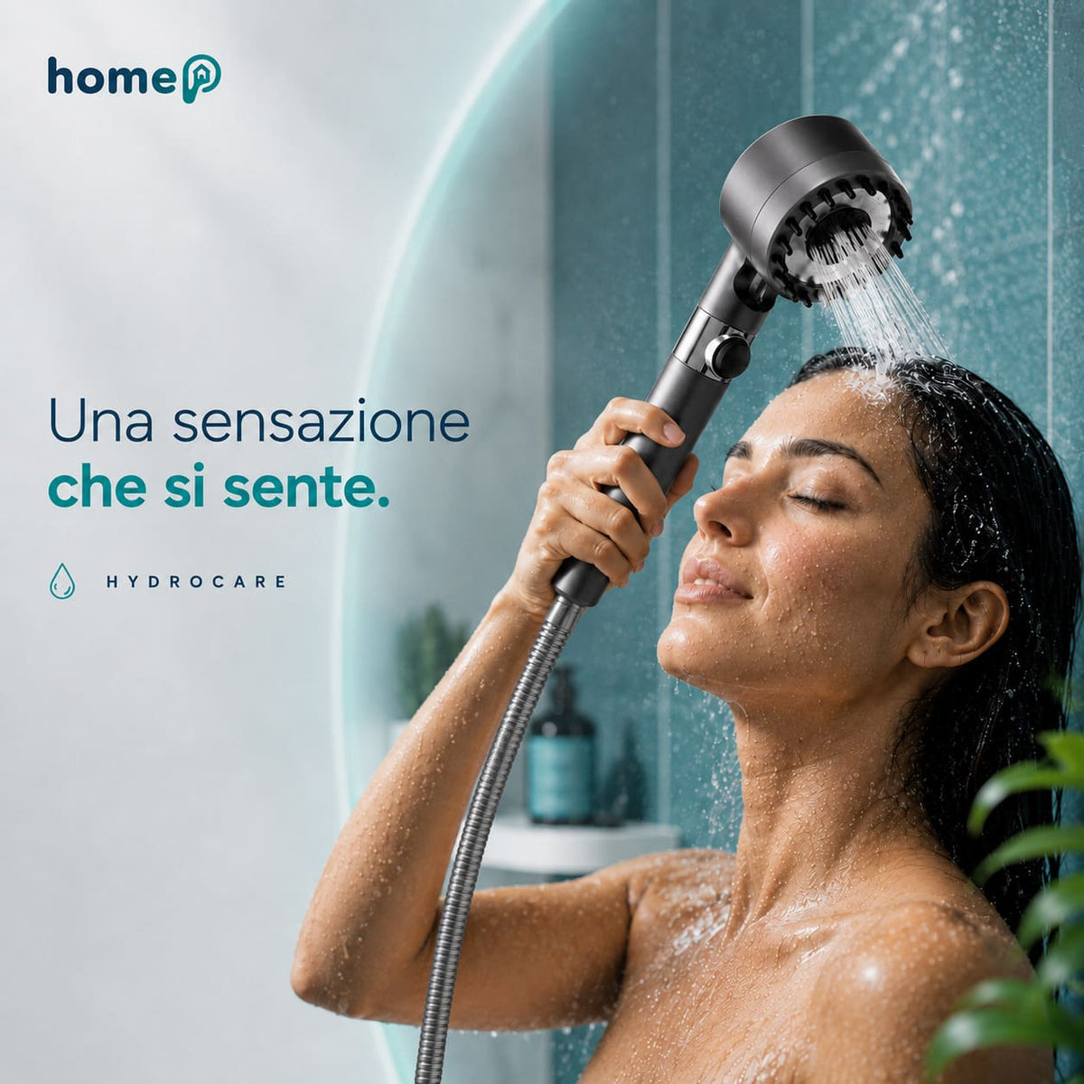 HydroCare™ — Soffione Doccia con Filtro Anticalcare